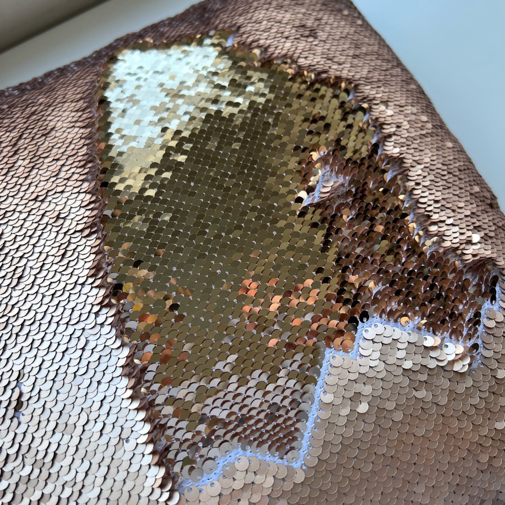 Brentwood Mermaid Sequin Throw Pillow - Set of 2 - Rose Gold